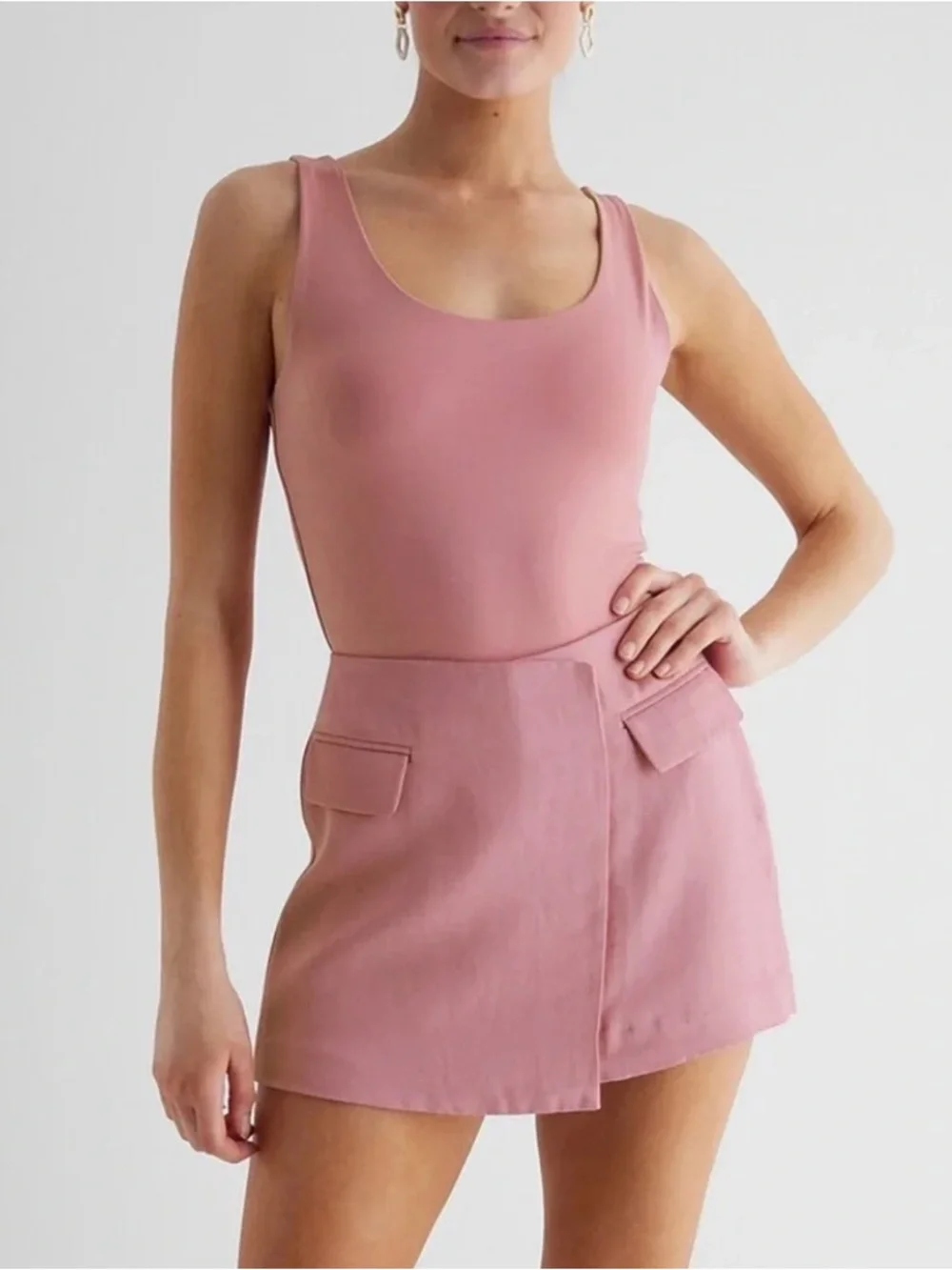 Express Linen Blend Skort